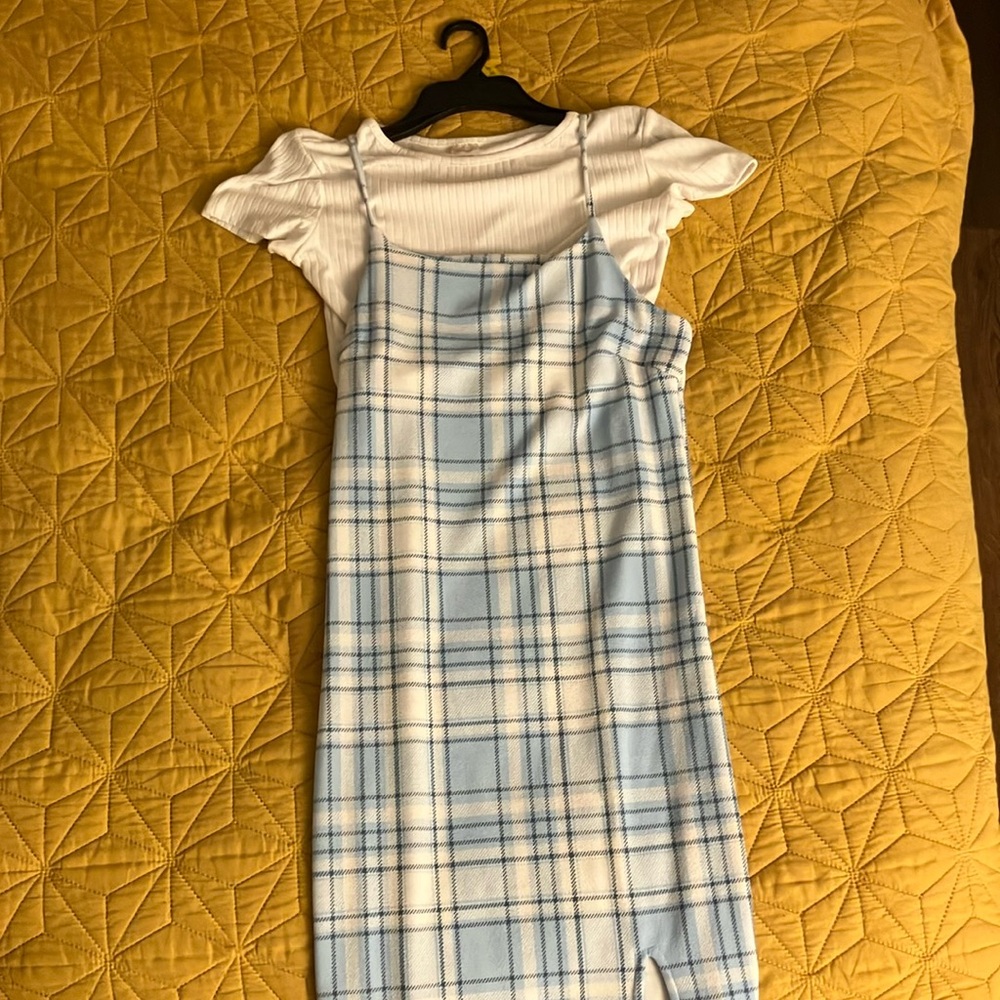 Blue Plaid Women's Dress